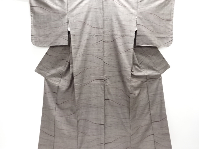 JAPANESE KIMONO / UNUSED DORO OSHIMA TSUMUGI (7 maruki) / WOVEN PATTERN